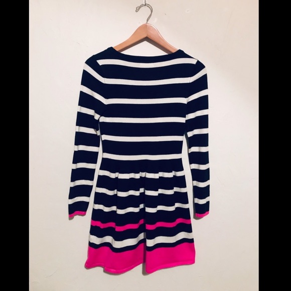 Eliza J Black White & Pink Striped Sweater Dress - Picture 6 of 7